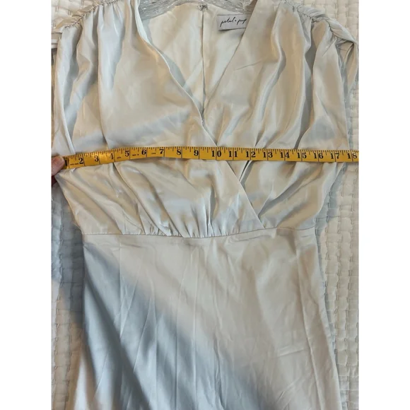 Petal and Pup Amarlee Maxi Dress Satin Size Small NWOT White - Picture 12 of 13